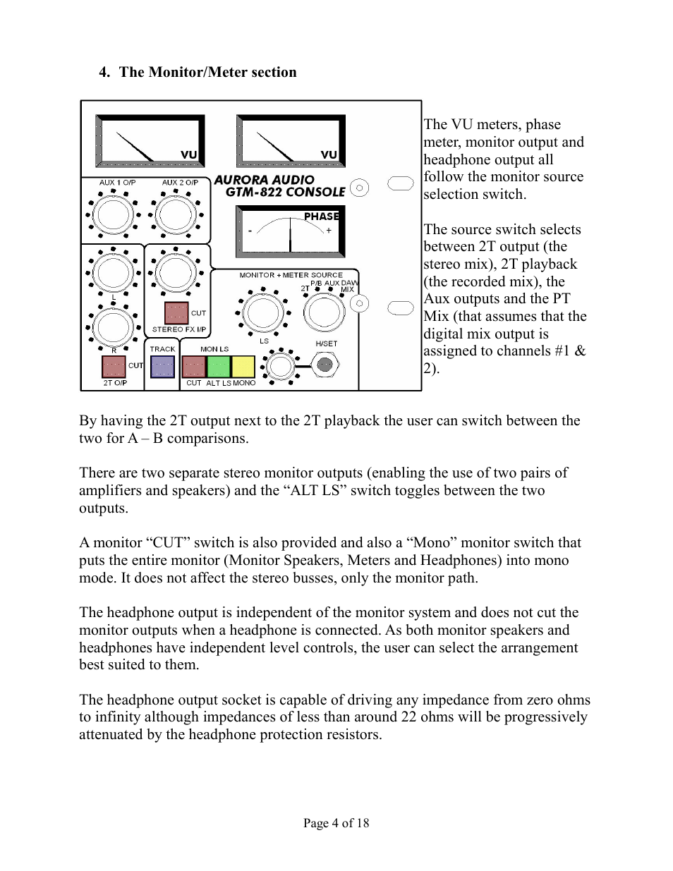 Aurora Audio GTM822-2GN User Manual | Page 4 / 18