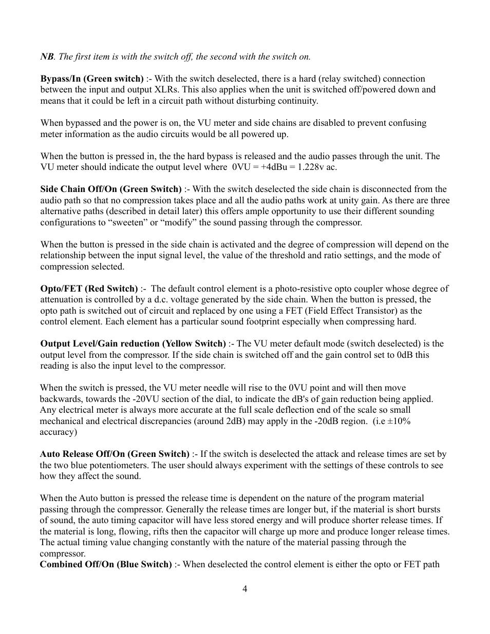 Aurora Audio GTQC User Manual | Page 4 / 8