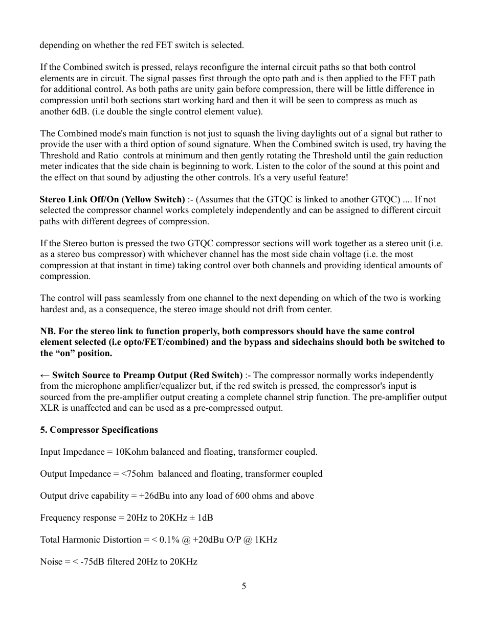 Aurora Audio GTQC User Manual | Page 5 / 8