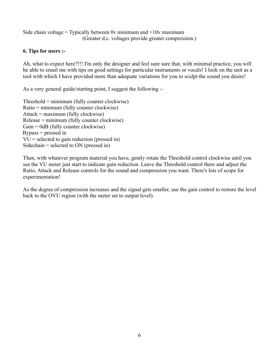 Aurora Audio GTQC User Manual | Page 6 / 8