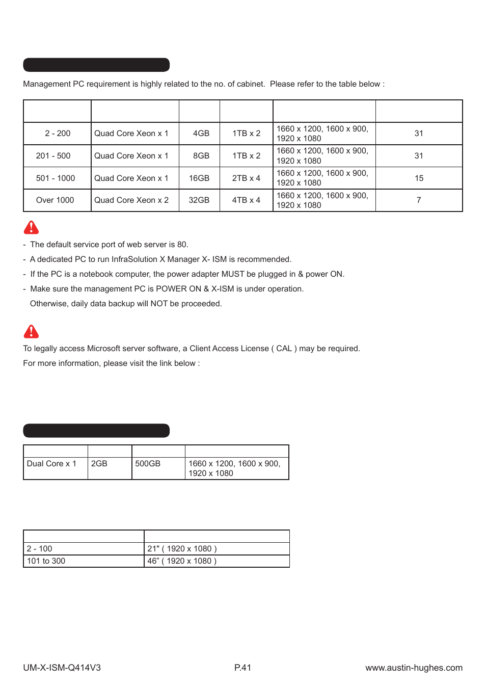 3 > management pc & client pc requirement | Austin Hughes X-800 Smartcard  Handle User Manual | Page 46 / 85