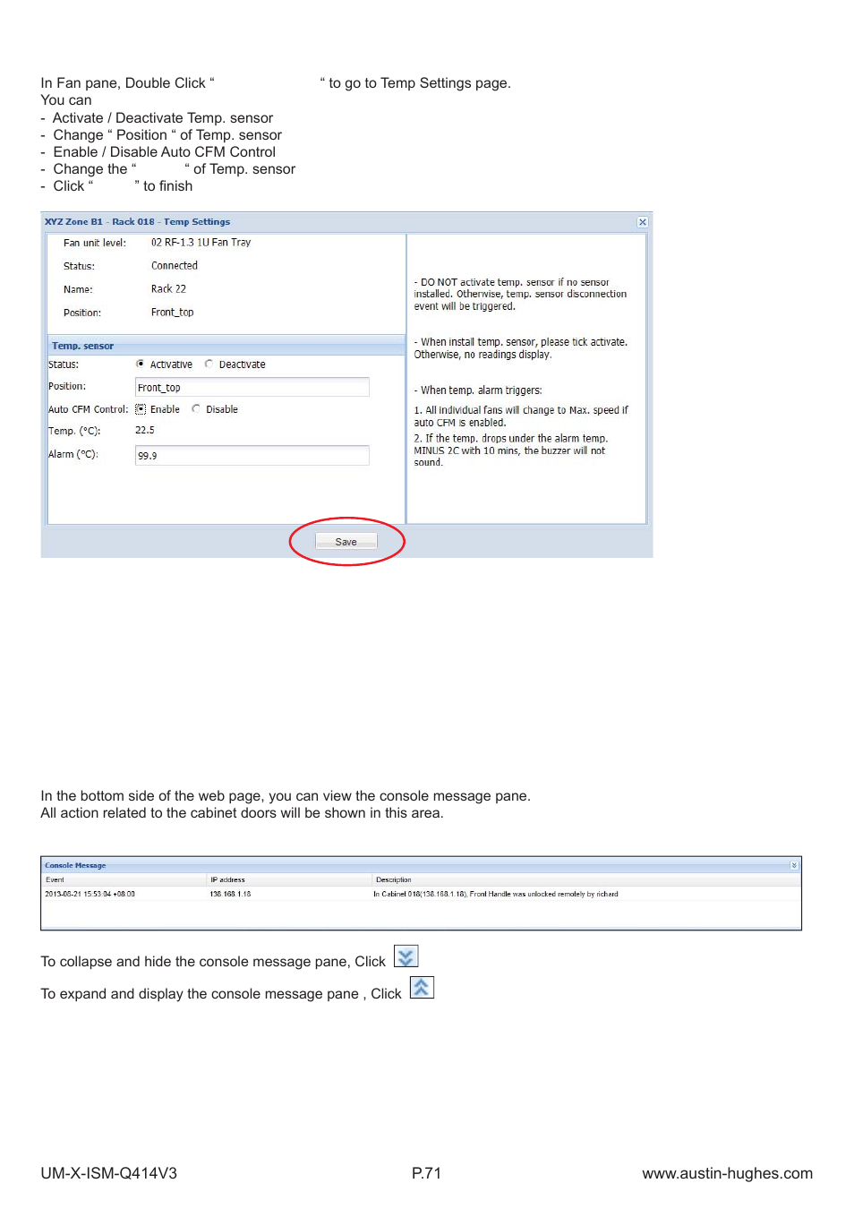 5 > console message | Austin Hughes X-800 Smartcard  Handle User Manual | Page 76 / 85