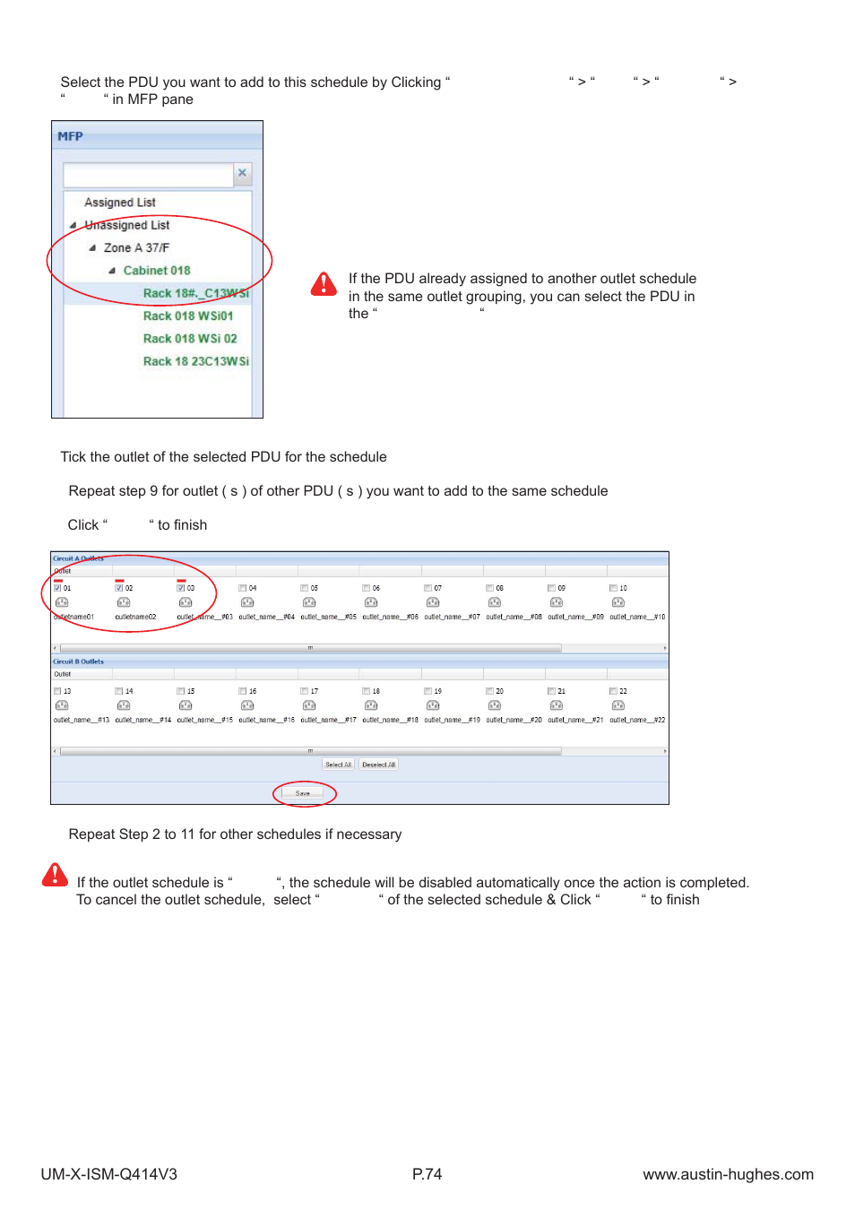 6 > pdu outlet grouping | Austin Hughes X-800 Smartcard  Handle User Manual | Page 79 / 85