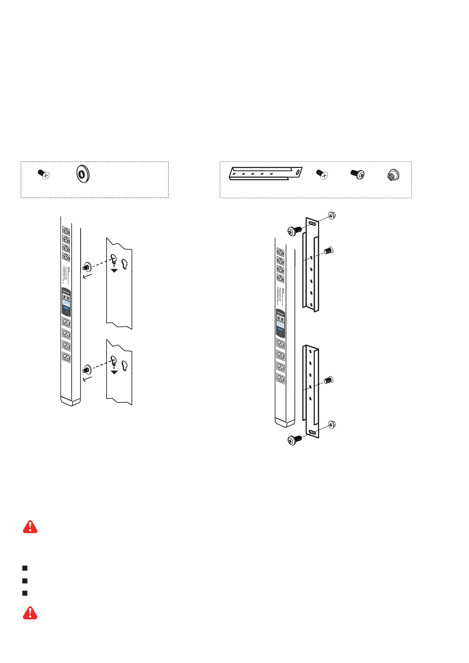 Unpacking package contents, Power on, 1 ) vertical mts / mt pdu x 1 | 2 ) rackmount mts / mt pdu x 1 or | Austin Hughes IPM-01 User Manual | Page 3 / 36