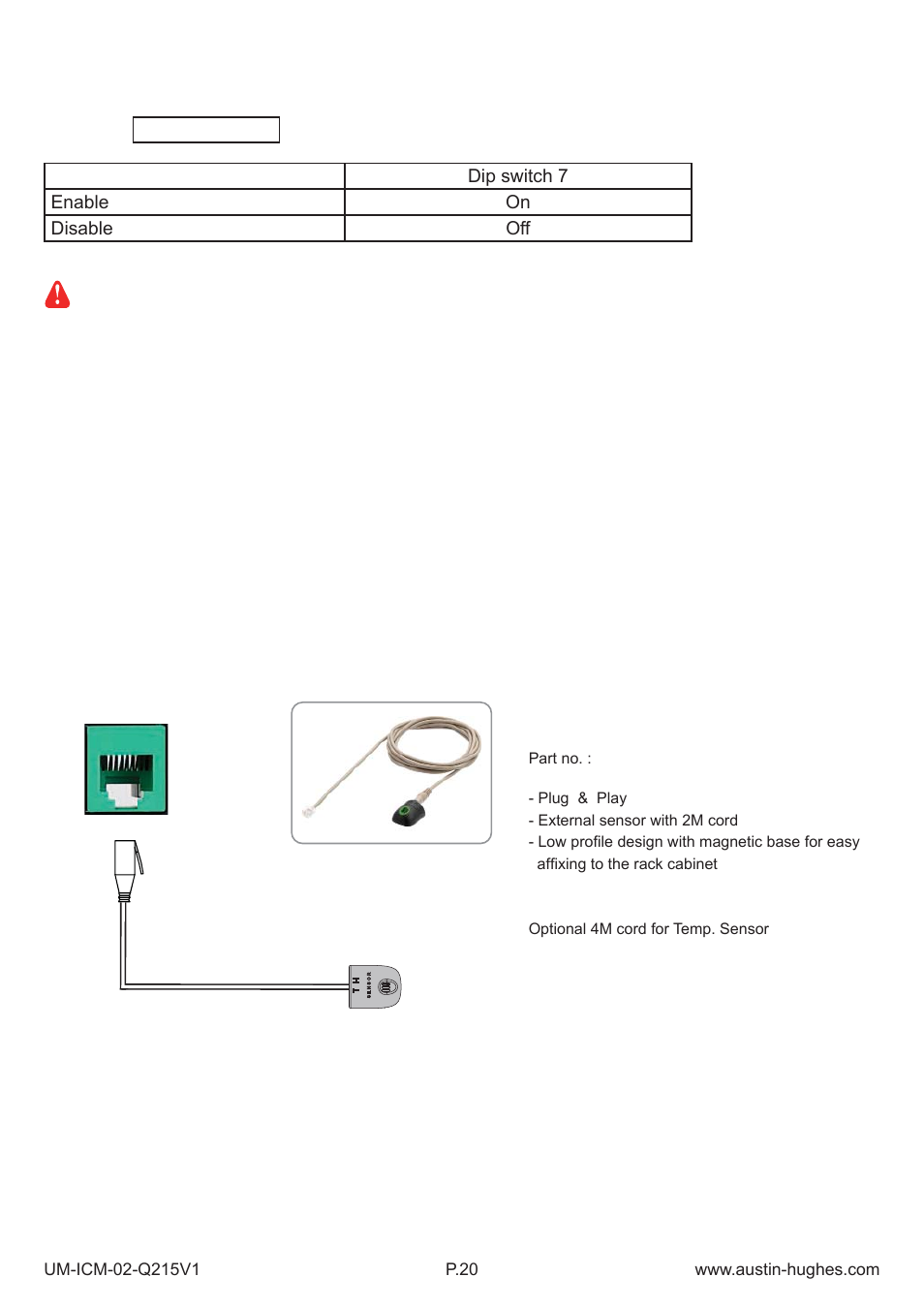 7 > temperature sensor, 6 > audio temperature alarm setting | Austin Hughes Fan Unit  &  ICM-02 User Manual | Page 25 / 56