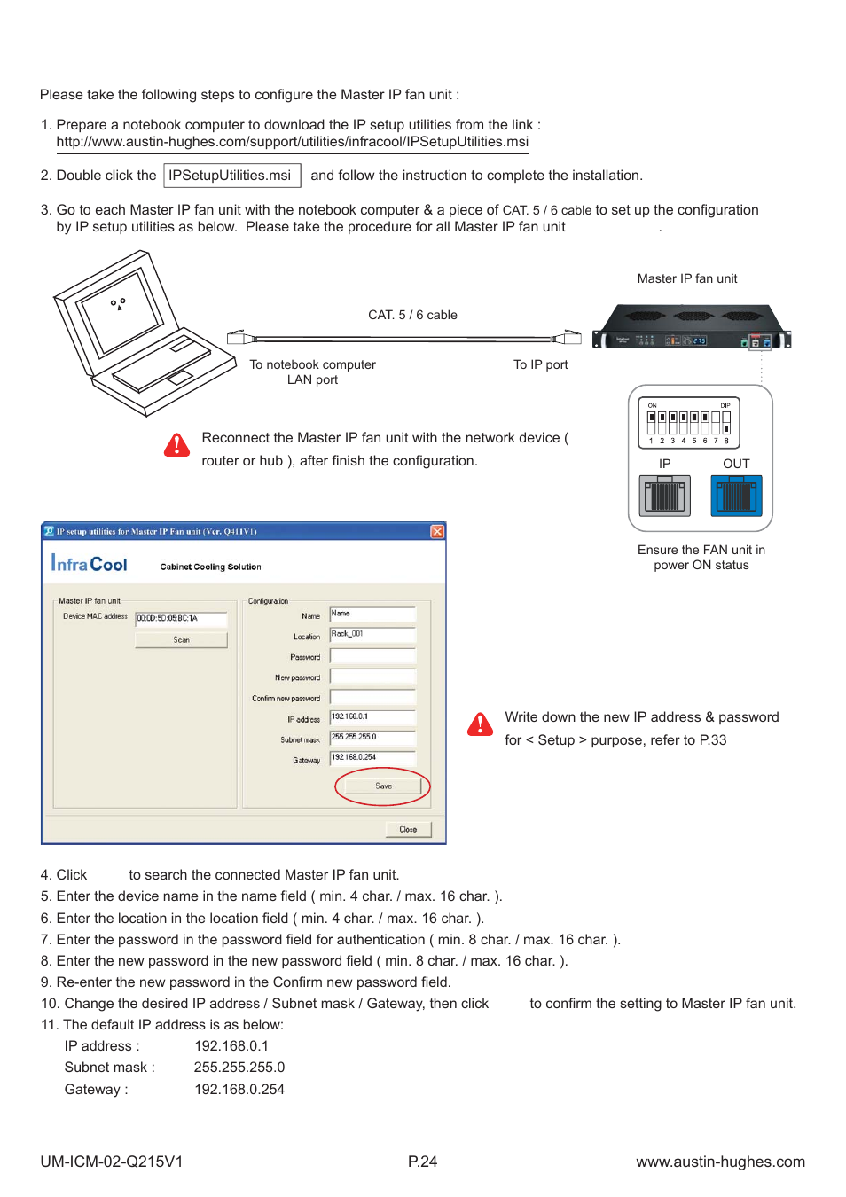2 > master ip confi guration | Austin Hughes Fan Unit  &  ICM-02 User Manual | Page 29 / 56