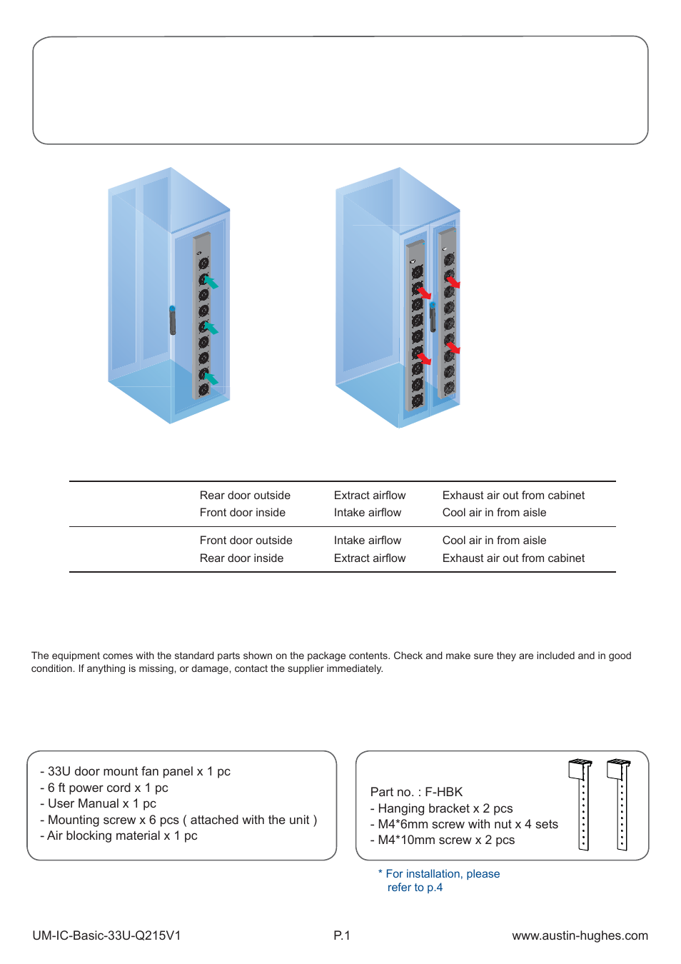 Unpacking package content | Austin Hughes F-33.9 User Manual | Page 3 / 8