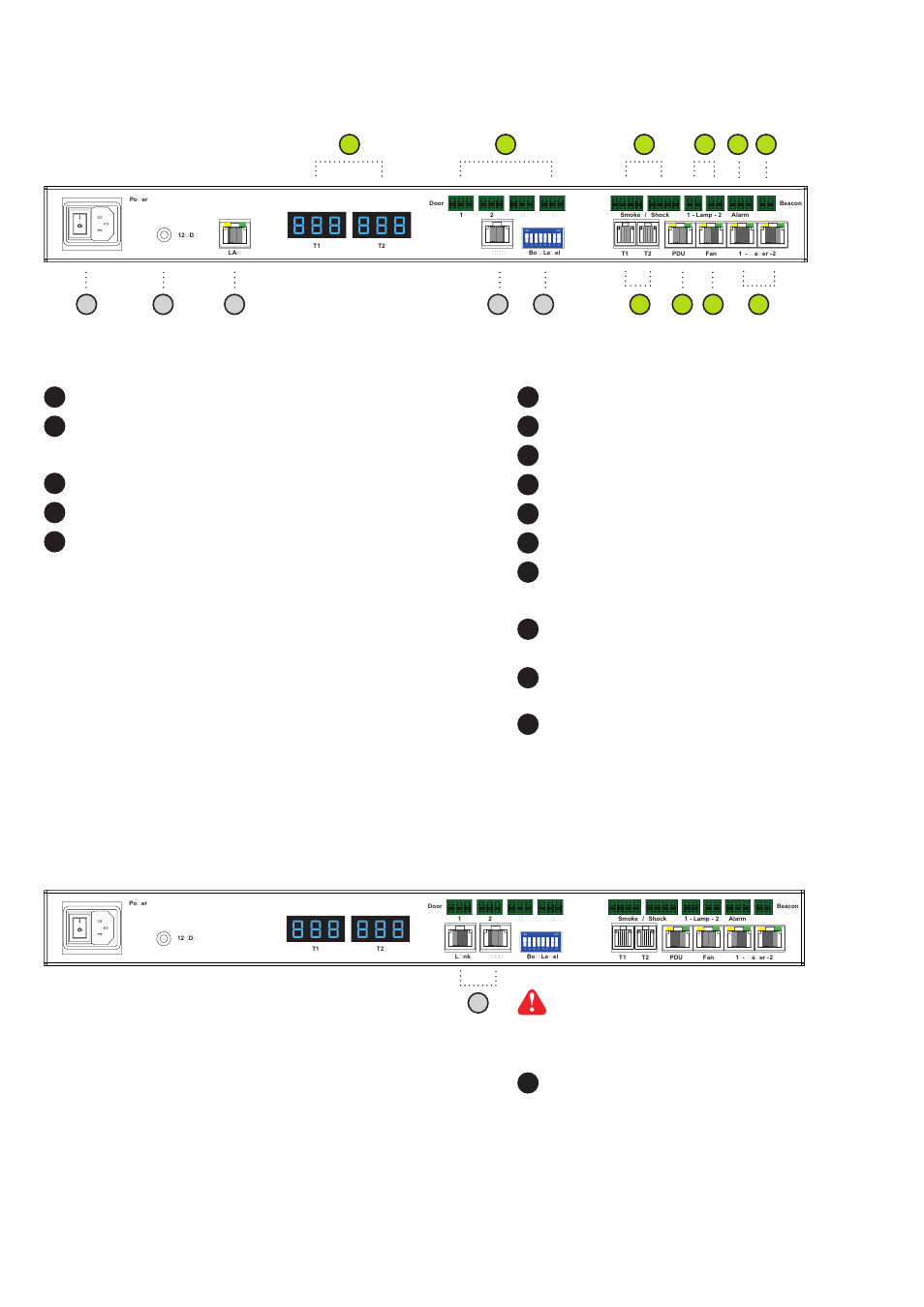 4 > ec box, Power input dual power input ( option ) lan port, Out port | Fan unit port x 1, Water sensor port x 2 link & out port, Ec-300m , master box, Ec-300 , slave box, Rj-45 connect to network device ), Rj-45 connect to level 2nd slave ec box ), Rj-45, up to pdu daisy chain level x 4 ) | Austin Hughes IGM-03 User Manual | Page 10 / 79