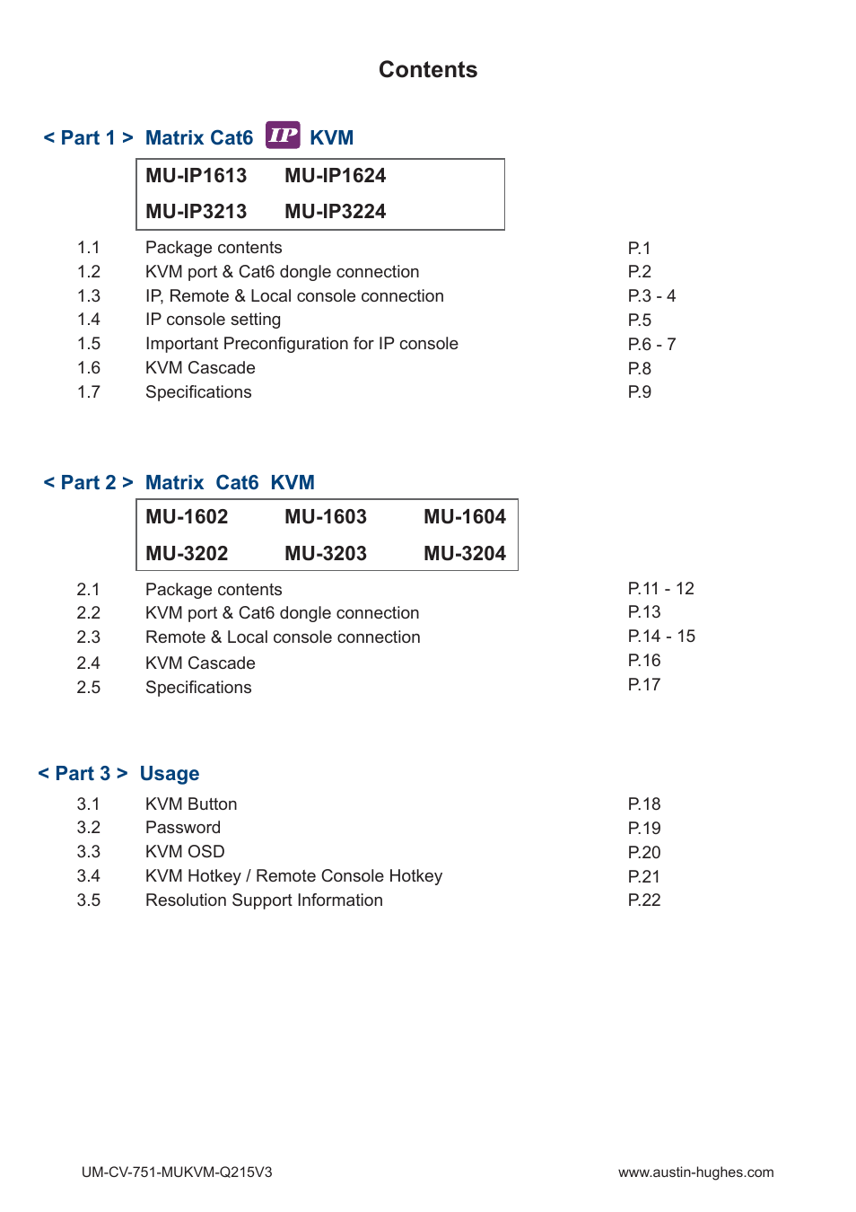 Austin Hughes MU-3204 User Manual | Page 4 / 28