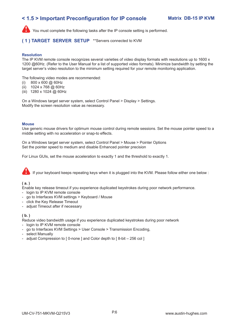 5 > important preconfi guration for ip console | Austin Hughes M-1604 User Manual | Page 11 / 28