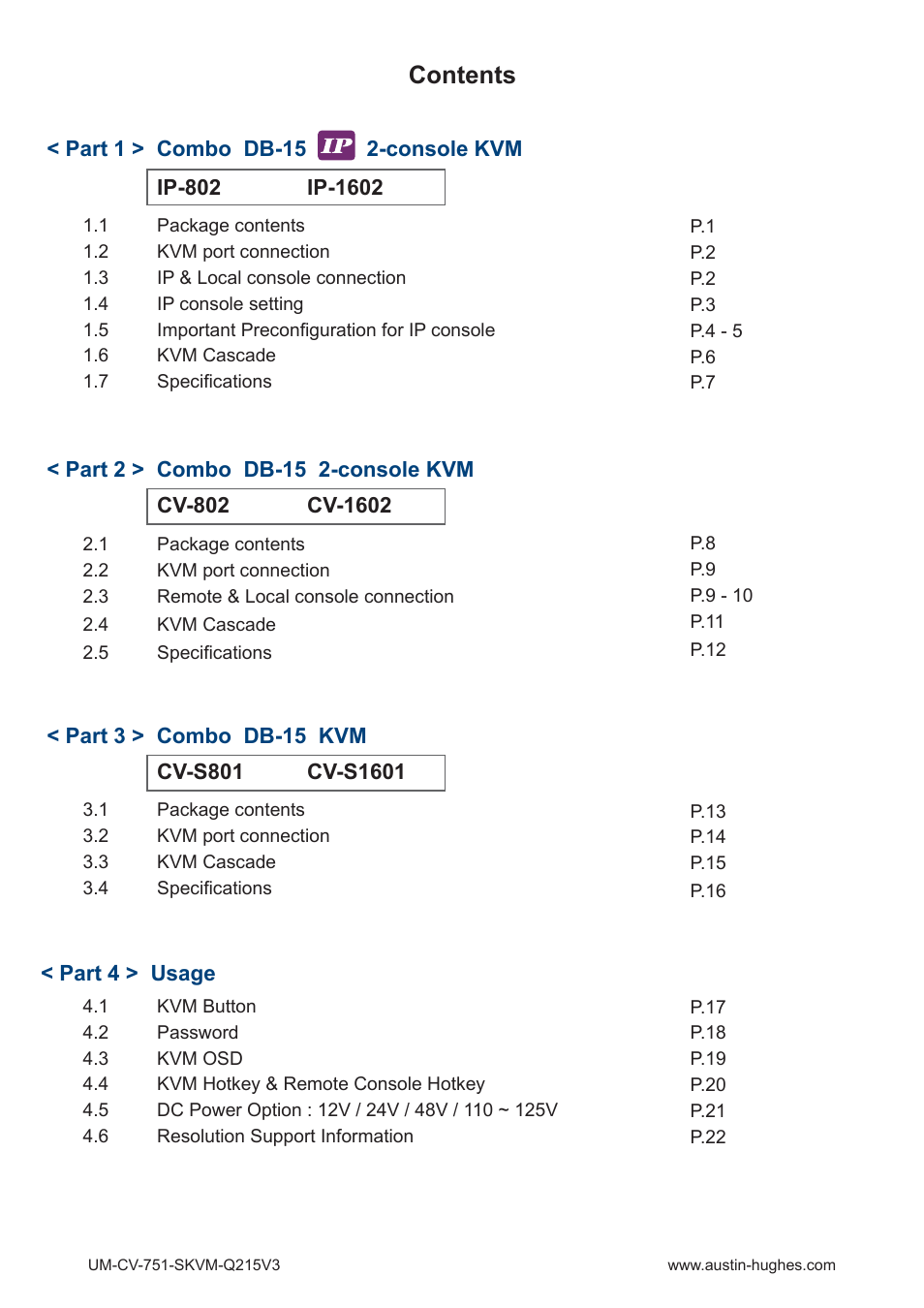 Austin Hughes CV-S1601 User Manual | Page 4 / 28