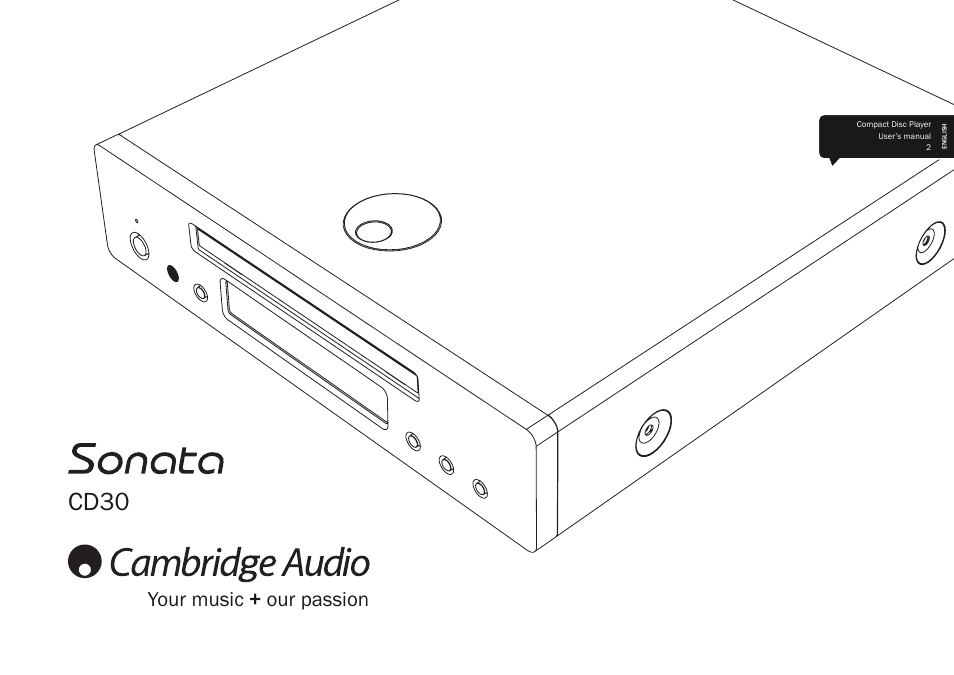 Cambridge Audio SONATA CD30 User Manual | 16 pages
