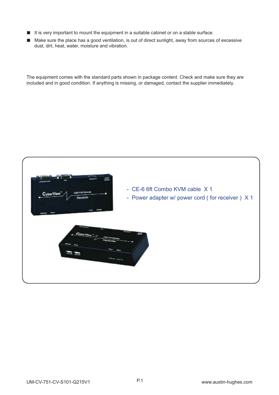 Austin Hughes CV-S101 User Manual | Page 4 / 12