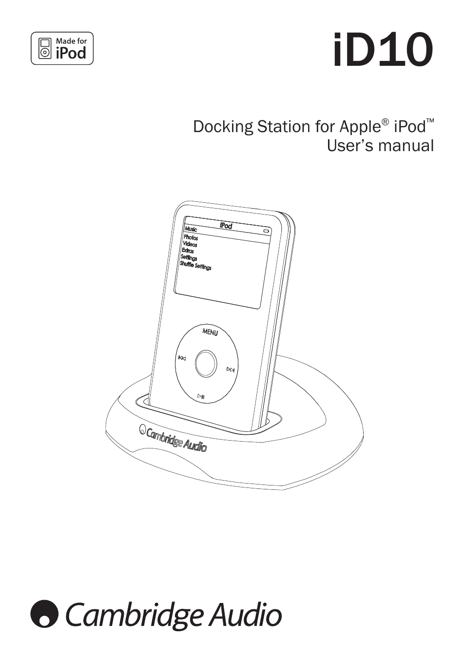 Cambridge Audio ID10 User Manual | 8 pages