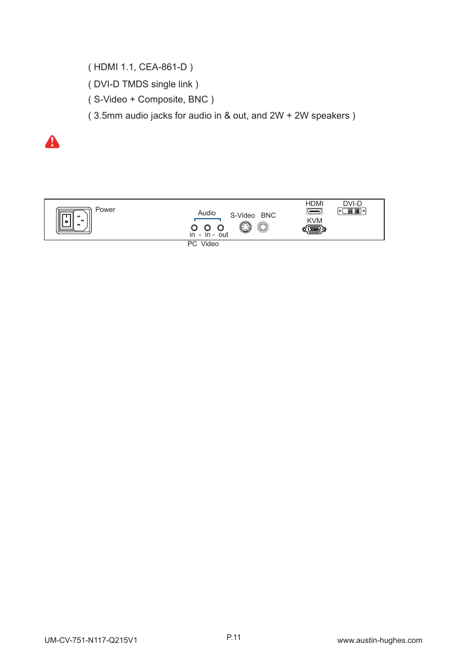 Av - dvi-d - hdmi - audio, 1 > options : < part 3 | Austin Hughes N119 User Manual | Page 17 / 20