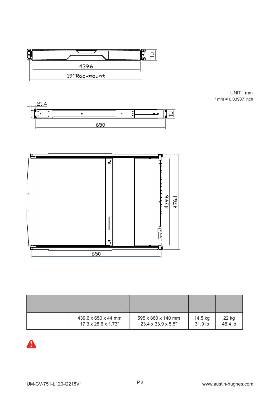 2 > dimension | Austin Hughes L120 User Manual | Page 7 / 16