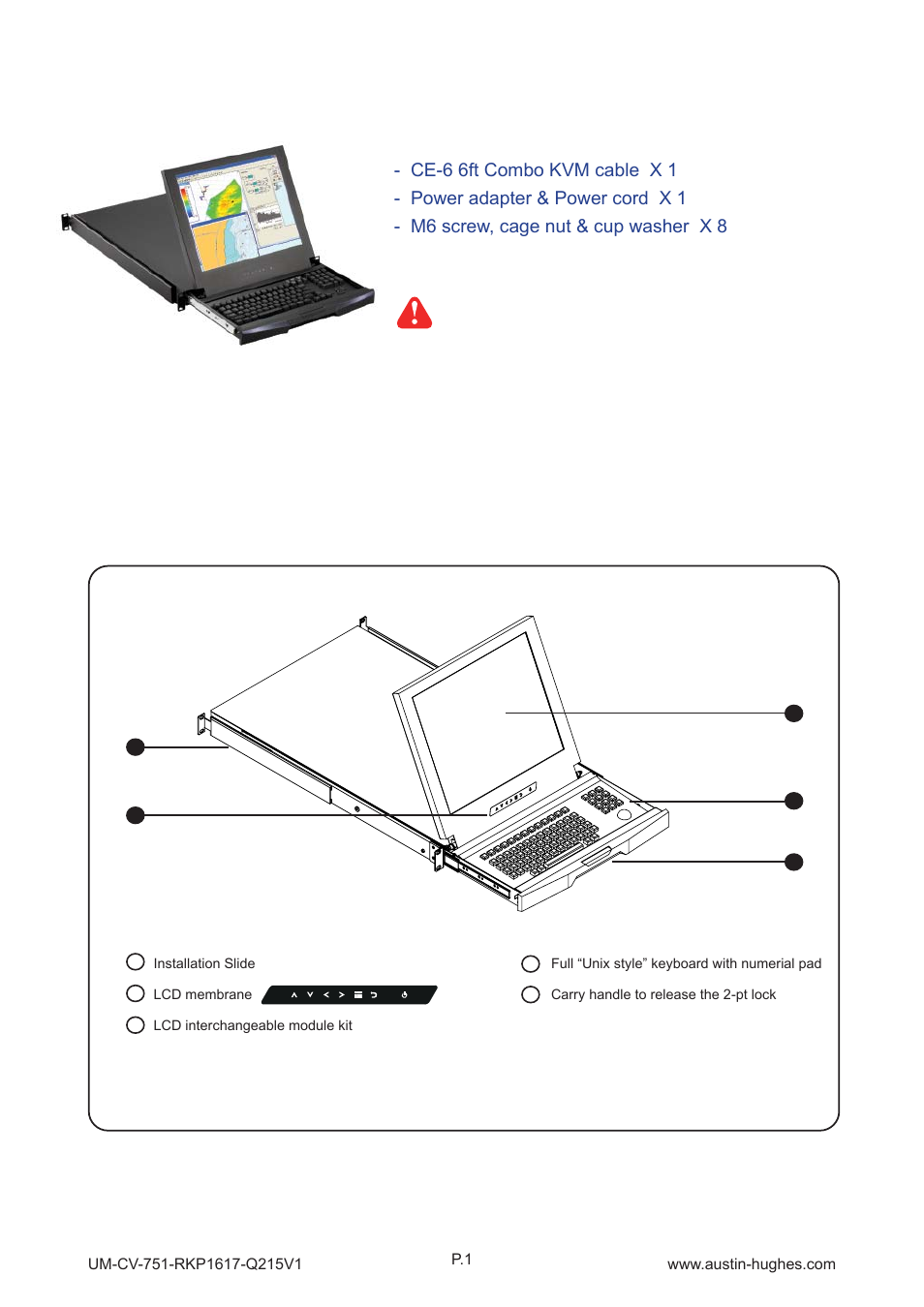 1 > package content, Part 1 > < 1.2 > structure diagram | Austin Hughes RKP1619 User Manual | Page 5 / 16