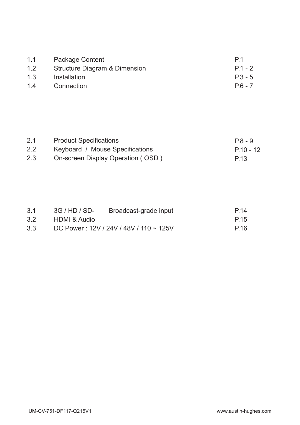 Austin Hughes DF117 User Manual | Page 4 / 24