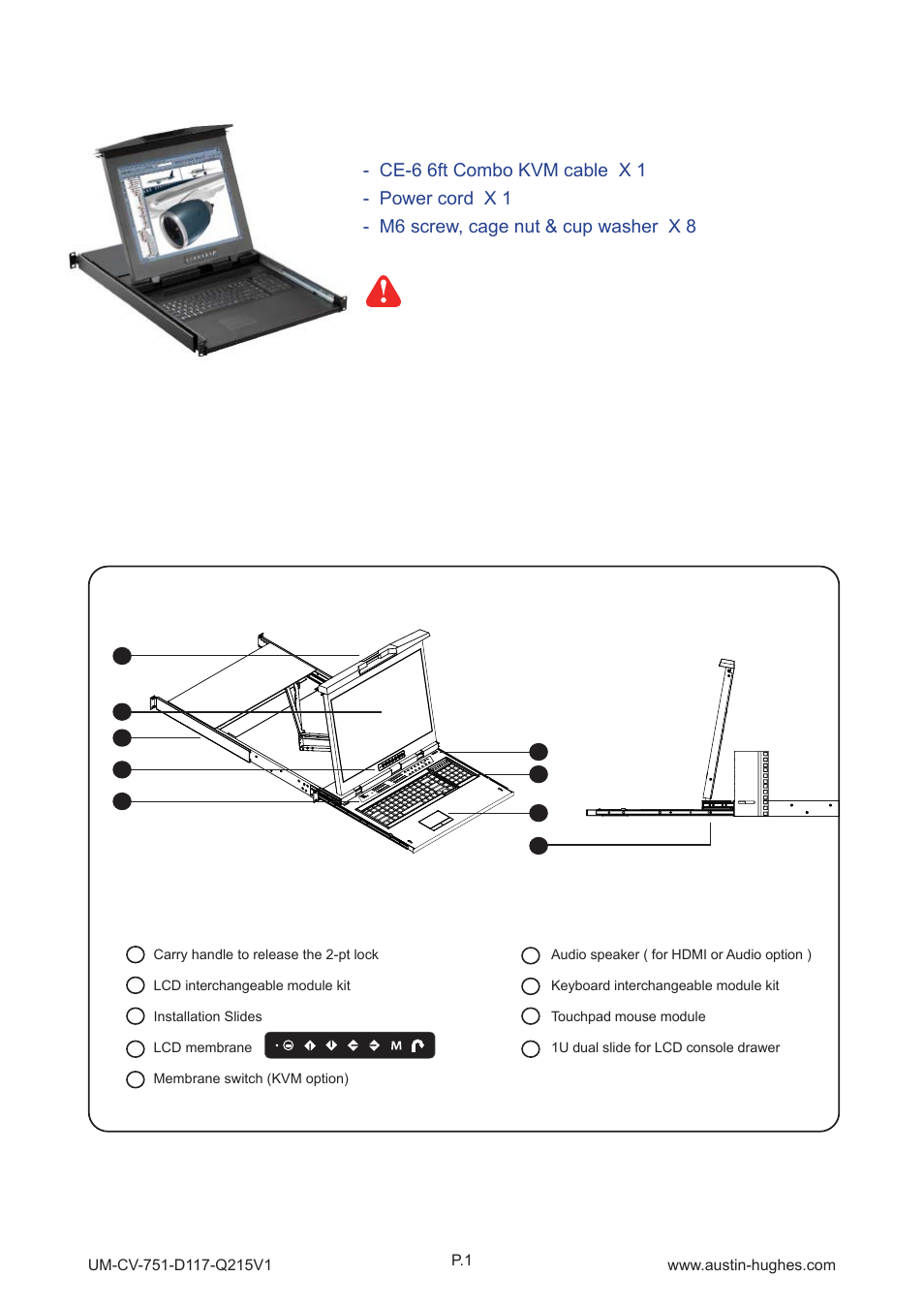 1 > package content, Part 1 > < 1.2 > structure diagram | Austin Hughes D119 User Manual | Page 7 / 20