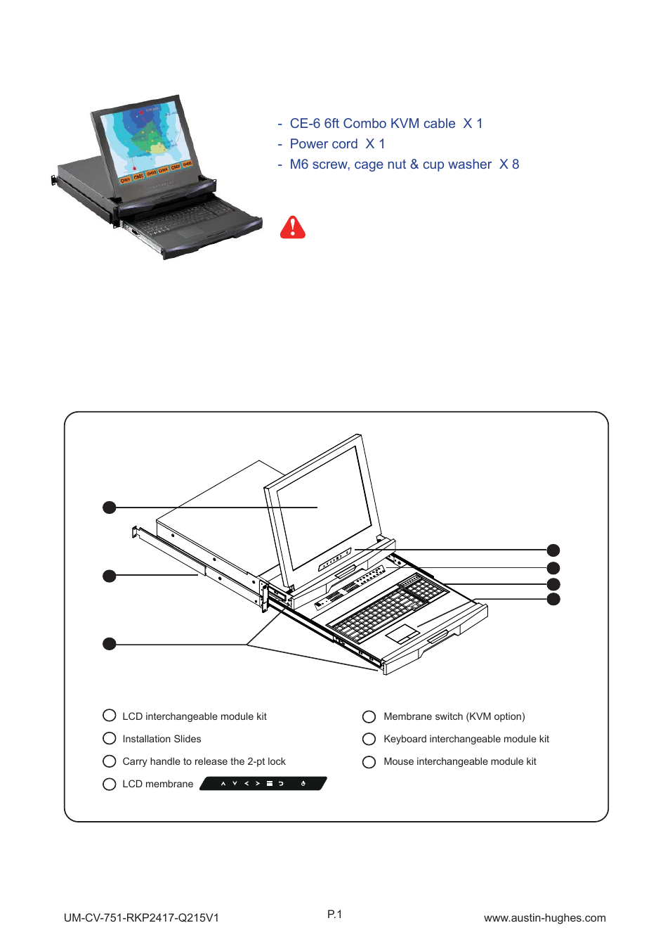 1 > package content, Part 1 > < 1.2 > structure diagram | Austin Hughes RKP2419 User Manual | Page 6 / 20