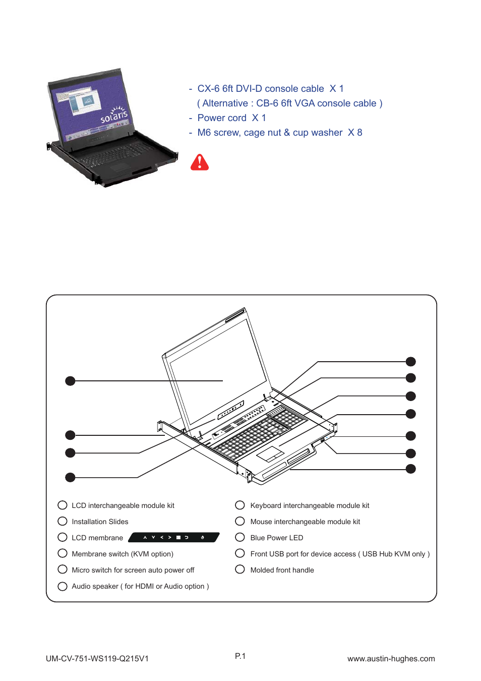 1 > package content, Part 1 > < 1.2 > structure diagram | Austin Hughes WS119 User Manual | Page 6 / 20