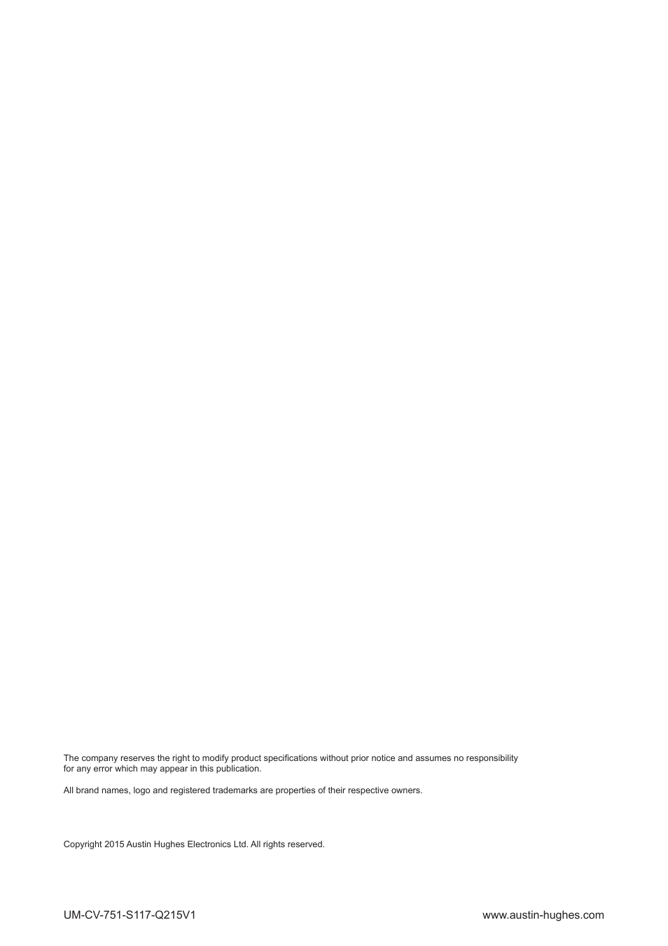 Austin Hughes S119 User Manual | Page 20 / 20