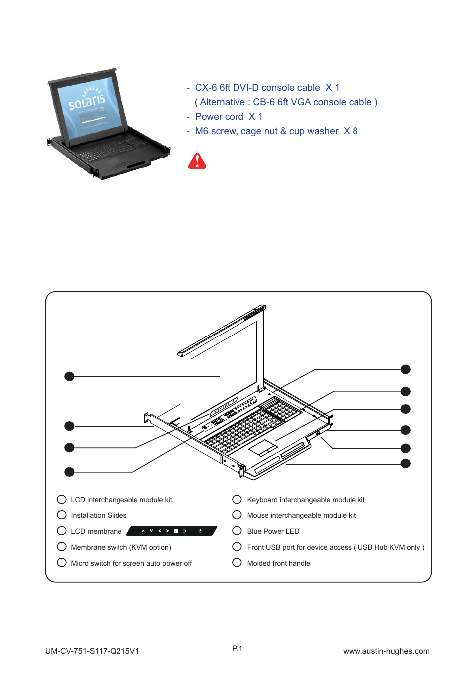 1 > package content, Part 1 > < 1.2 > structure diagram | Austin Hughes S119 User Manual | Page 6 / 20