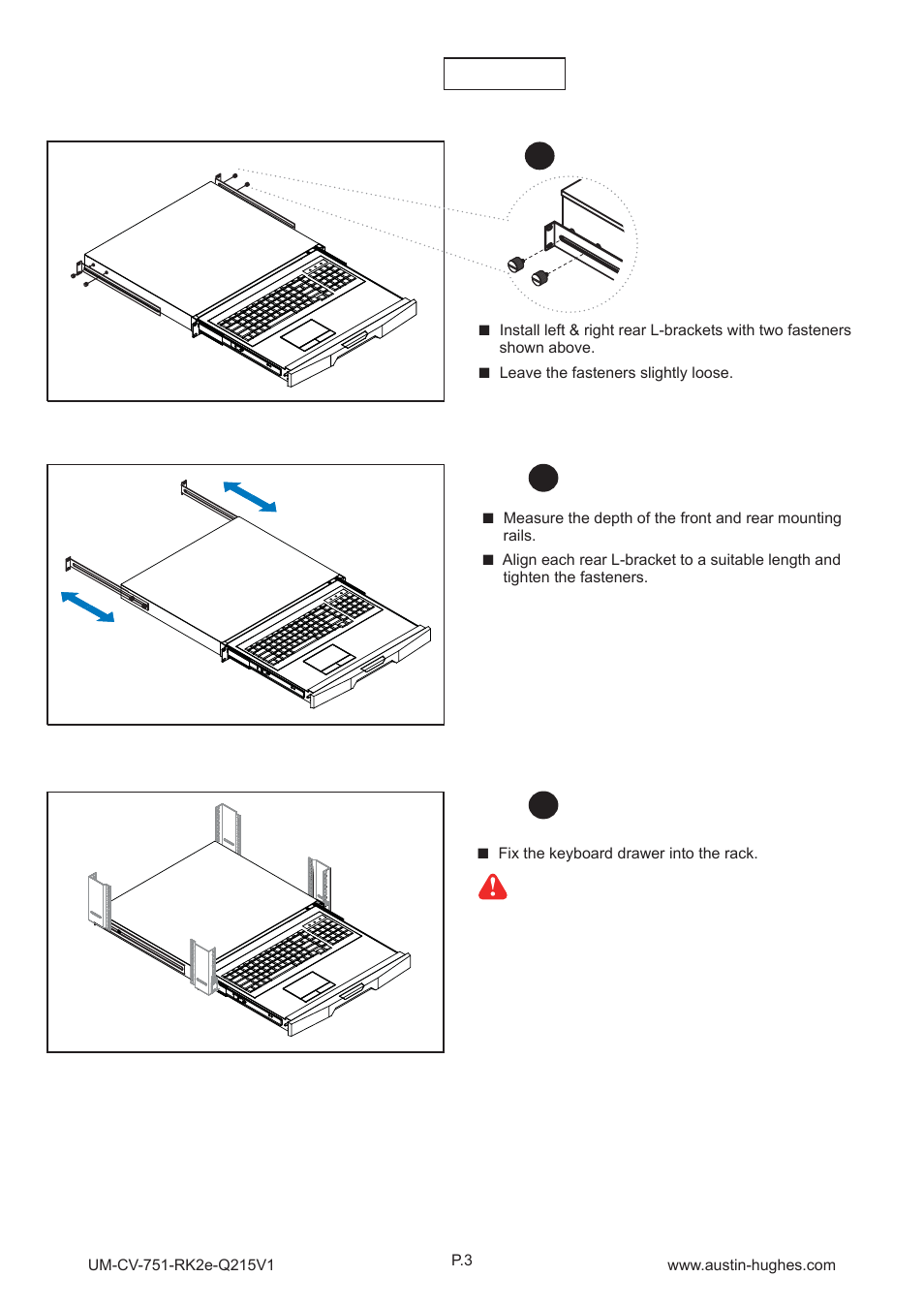 3 > installation- how to install l-bracket | Austin Hughes RK-2b User Manual | Page 6 / 12