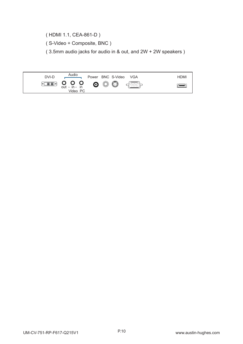 Hdmi, Av - audio, 3 > av3.0 upgrade options | Austin Hughes RP-F617 User Manual | Page 15 / 20