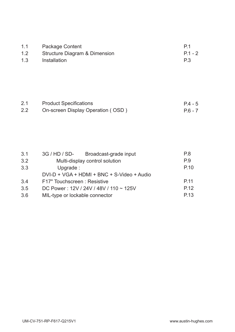 Austin Hughes RP-F617 User Manual | Page 4 / 20