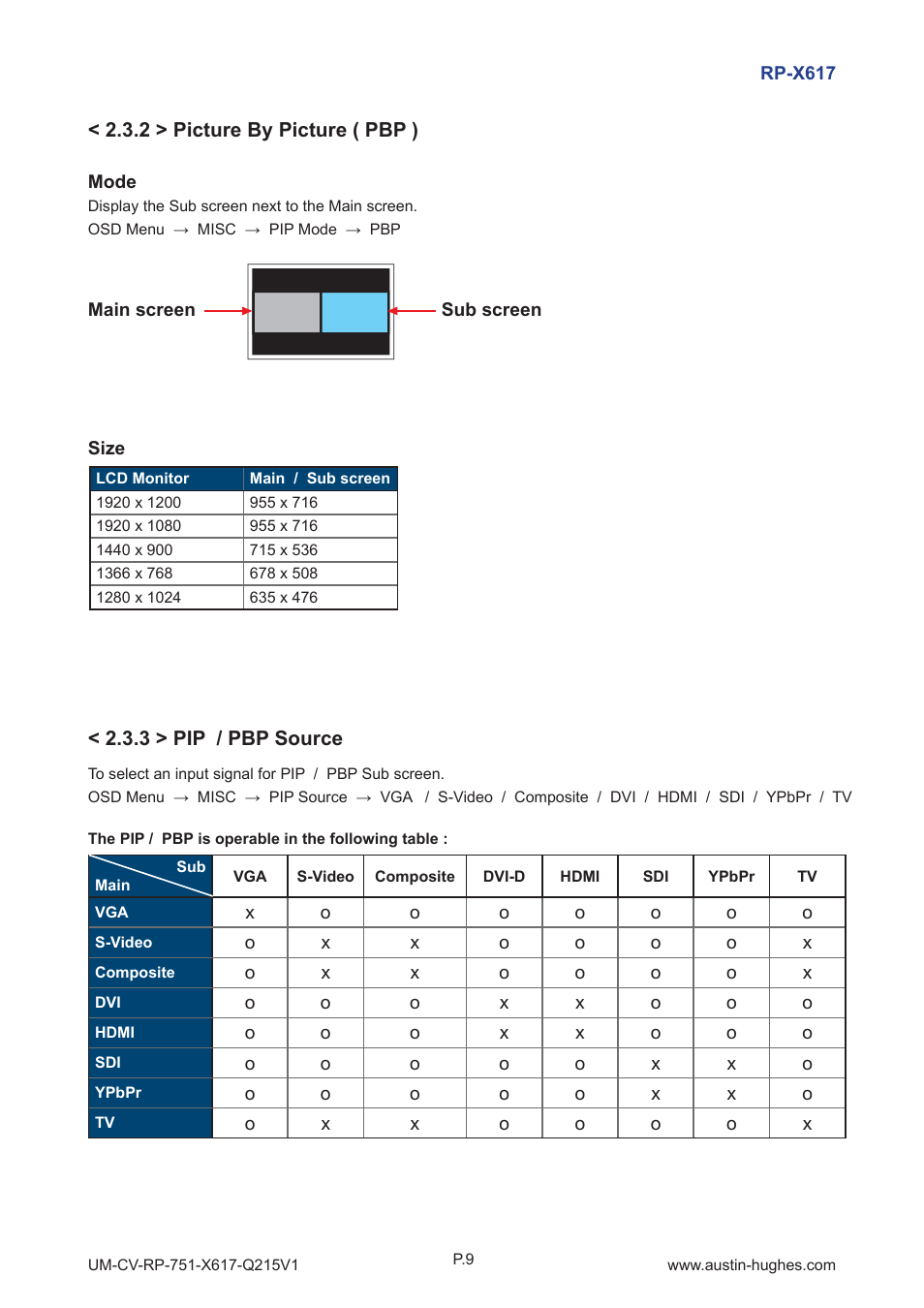 Austin Hughes RP-X617 User Manual | Page 13 / 20