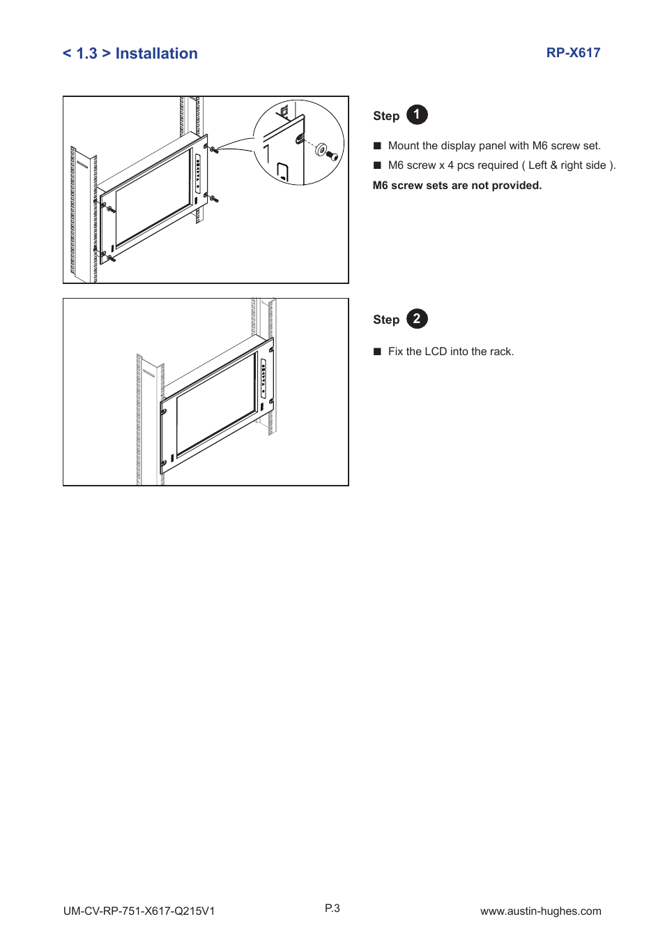 3 > installation | Austin Hughes RP-X617 User Manual | Page 7 / 20