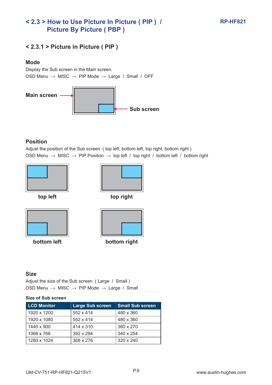 Austin Hughes RP-HF821 User Manual | Page 13 / 20
