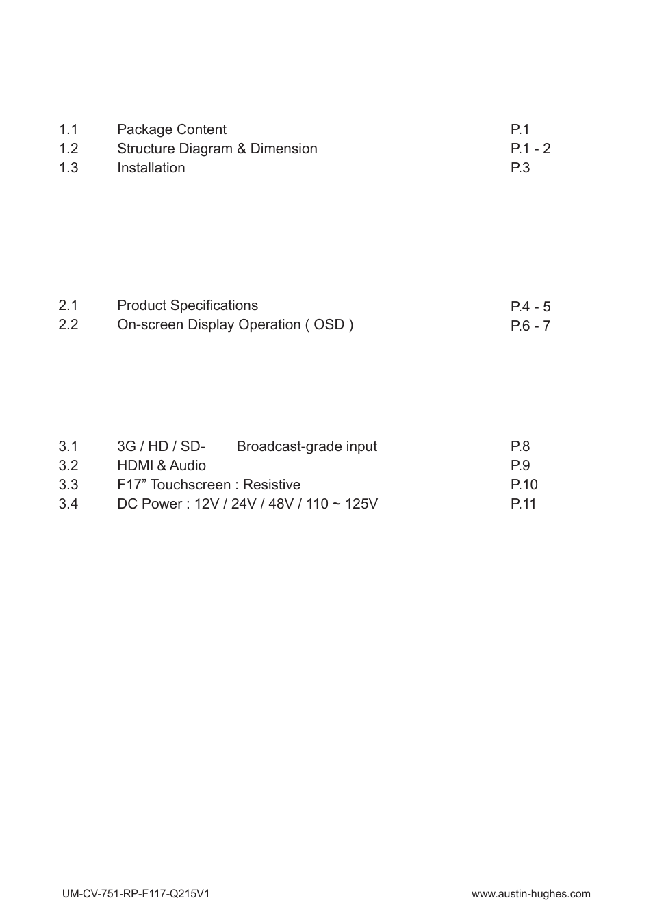 Austin Hughes RP-F117 User Manual | Page 3 / 16