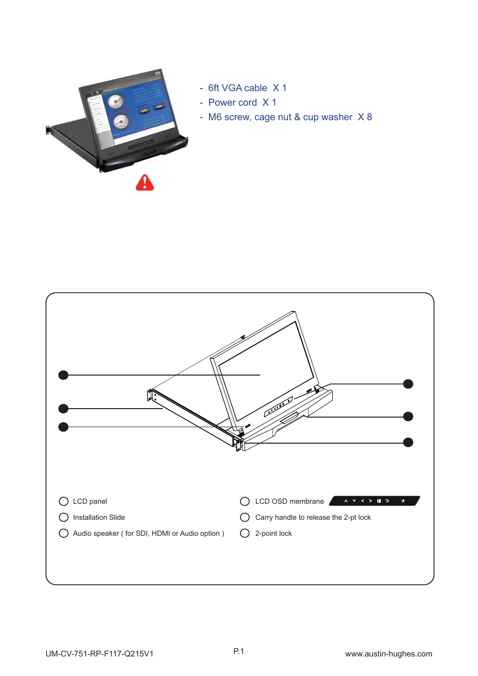 1 > package content, Part 1, 2 > structure diagram | Rp-f117 | Austin Hughes RP-F117 User Manual | Page 5 / 16