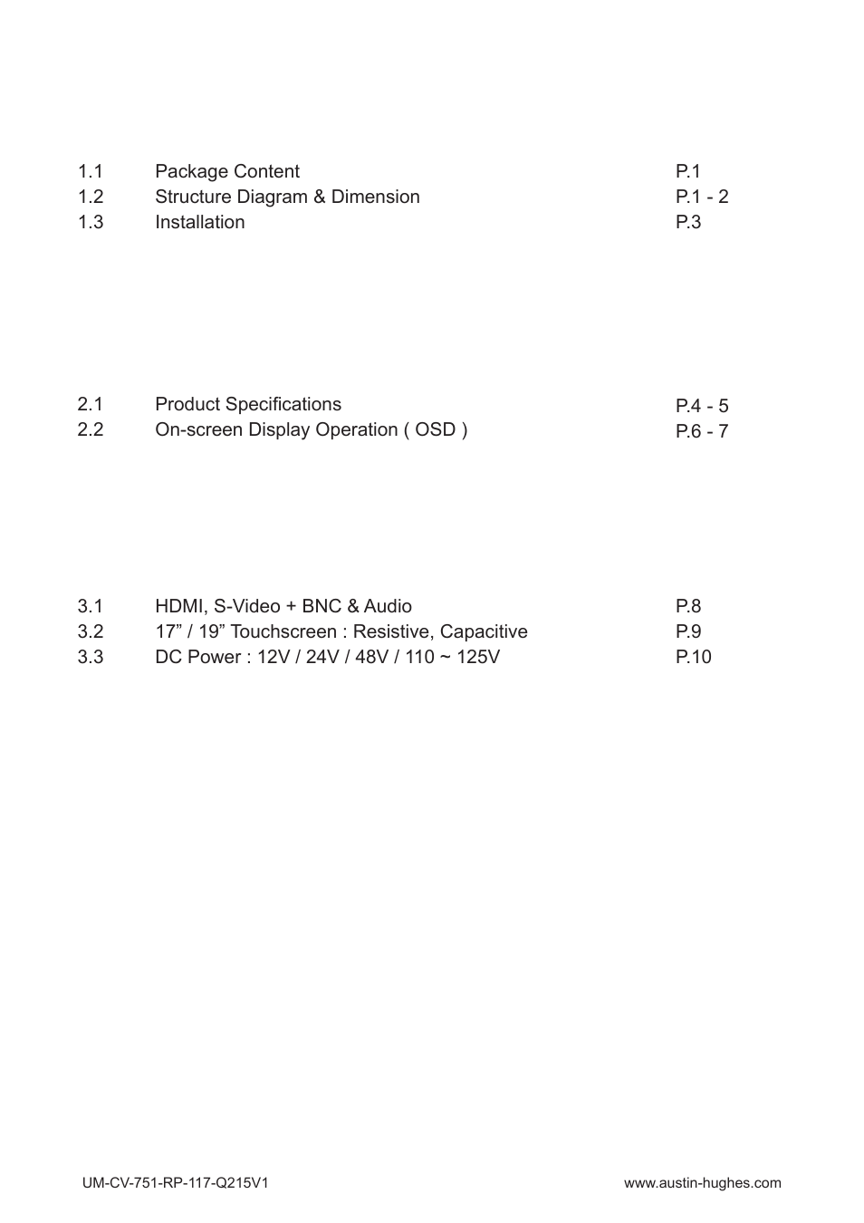 Austin Hughes RP-119 User Manual | Page 3 / 16