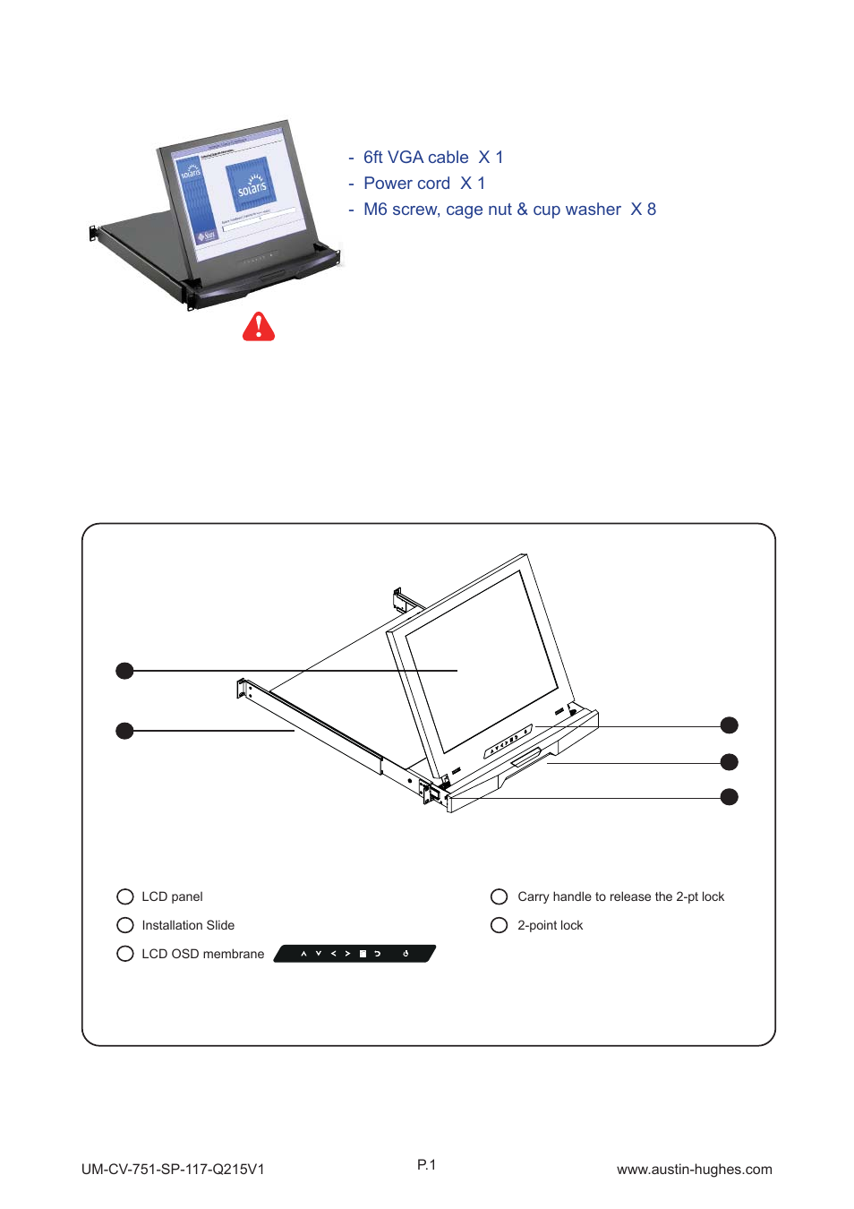 1 > package content, Part 1, 2 > structure diagram | Austin Hughes SP-119 User Manual | Page 5 / 12