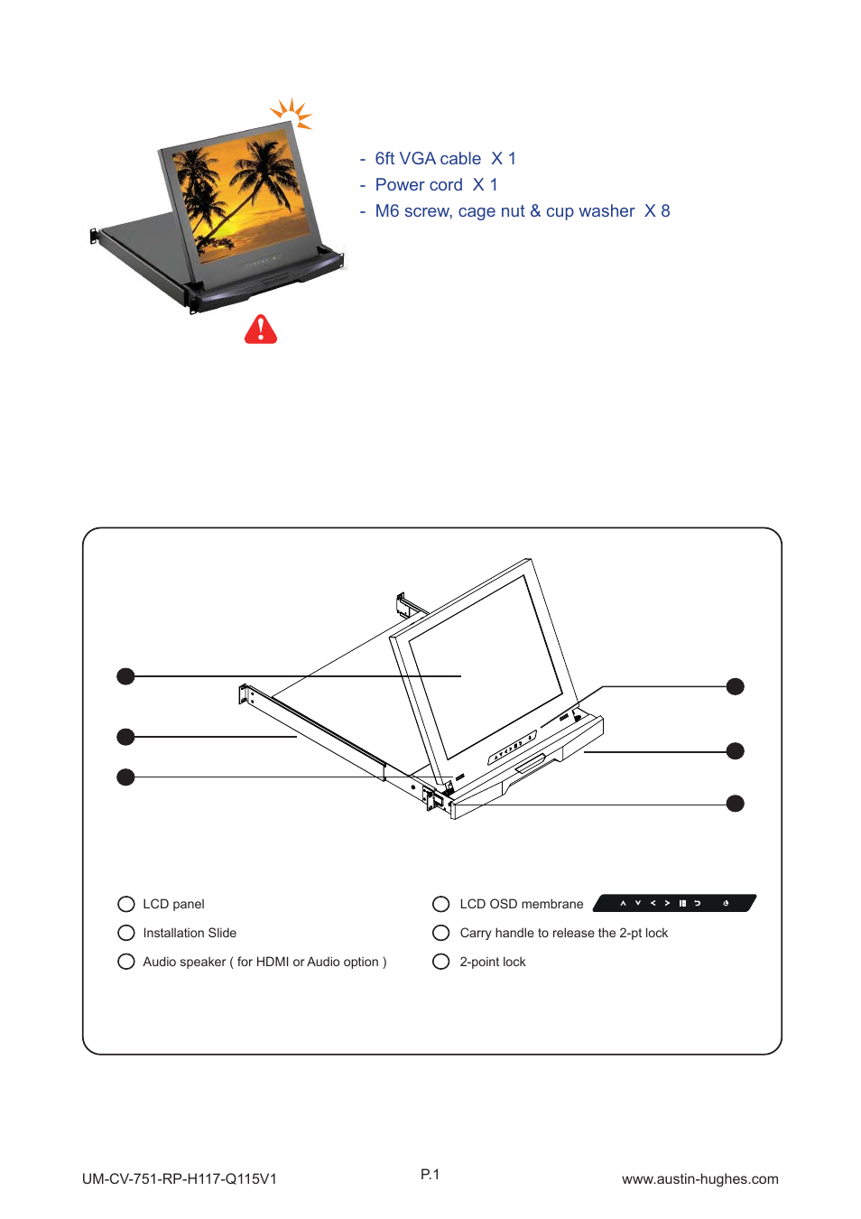 1 > package content, Part 1, 2 > structure diagram | Austin Hughes RP-H119 User Manual | Page 5 / 16