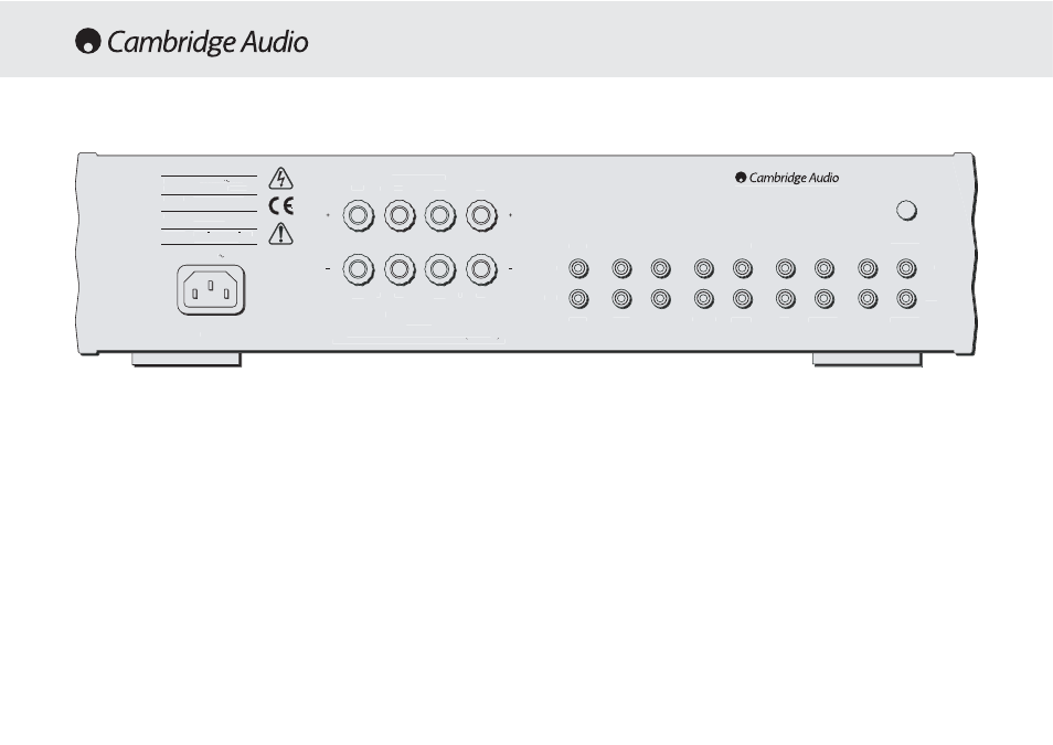 Conexiones del panel trasero, Tomacorriente dde c ca, Conexiones dde aaltavoces | Salidas ppre aamp [[preamplificación, Tape m mon [[monitor dde ccinta | Cambridge Audio Azur 640A User Manual | Page 48 / 114