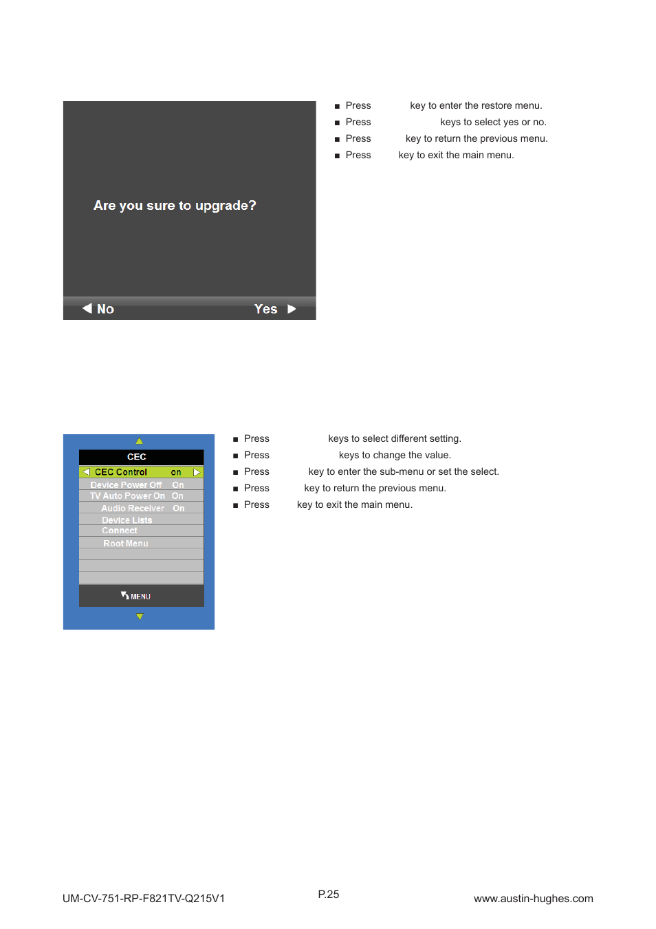 Austin Hughes RP-F821TV User Manual | Page 30 / 36