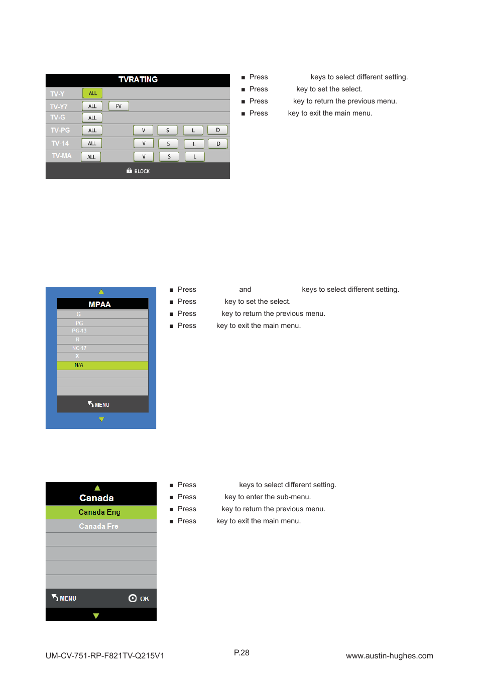 Austin Hughes RP-F821TV User Manual | Page 33 / 36