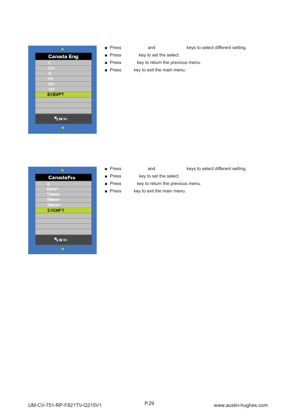 Austin Hughes RP-F821TV User Manual | Page 34 / 36