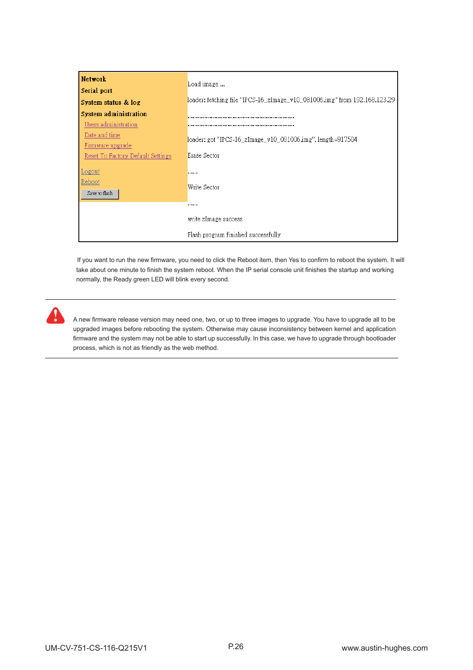 11 > firmware upgrade, Cs-116 | Austin Hughes CS - 116 User Manual | Page 30 / 36