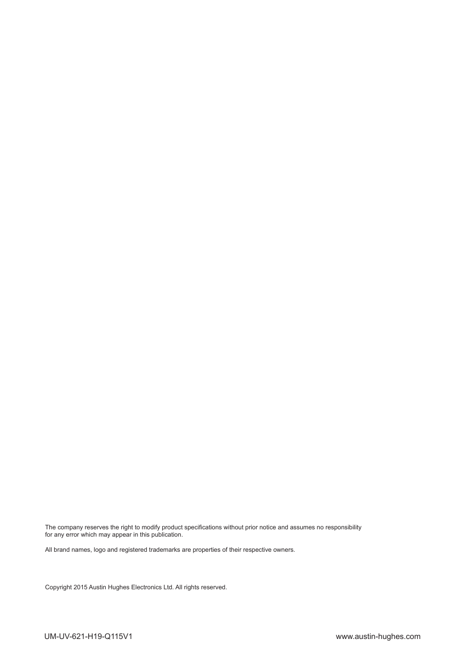 Austin Hughes HOP-19 User Manual | Page 32 / 32