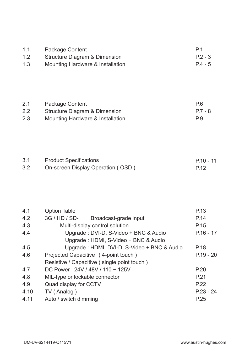 Austin Hughes HOP-19 User Manual | Page 4 / 32