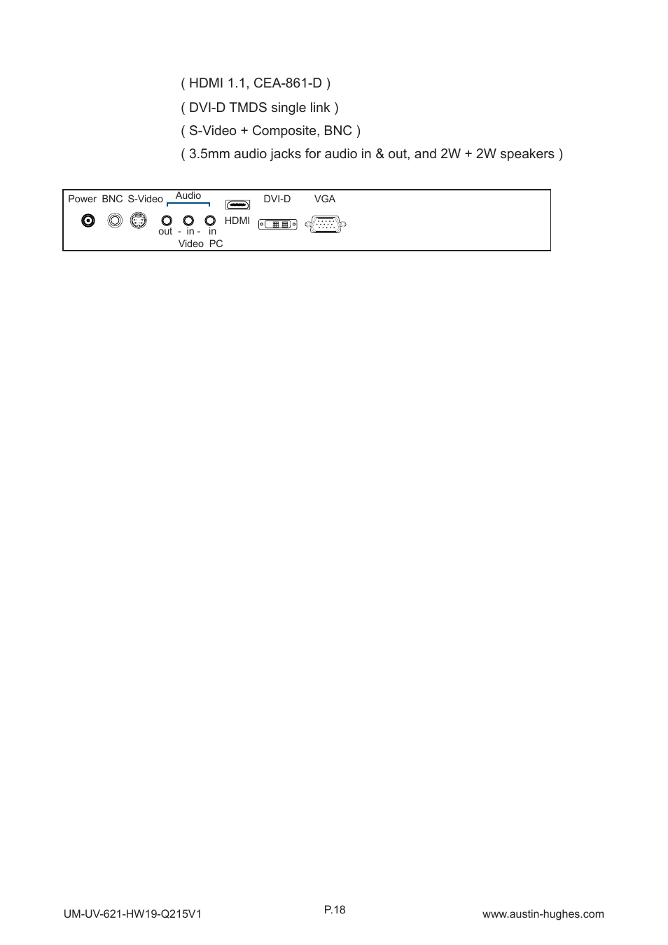 Av - dvi-d - audio, Hmdi, 5 > av3.0 upgrade options | Austin Hughes HOP-W19 User Manual | Page 22 / 32