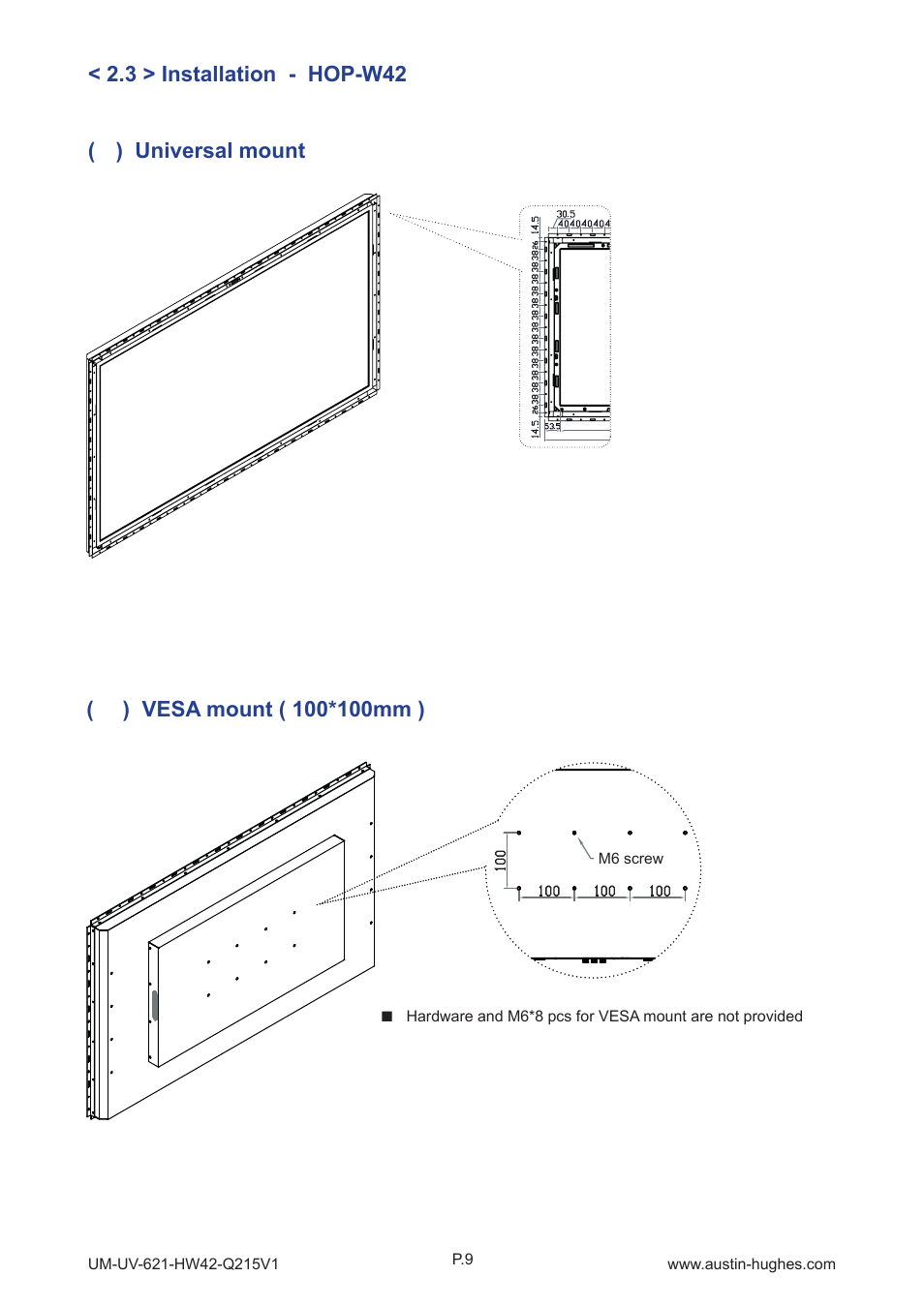 Austin Hughes HOP-W42 User Manual | Page 14 / 32