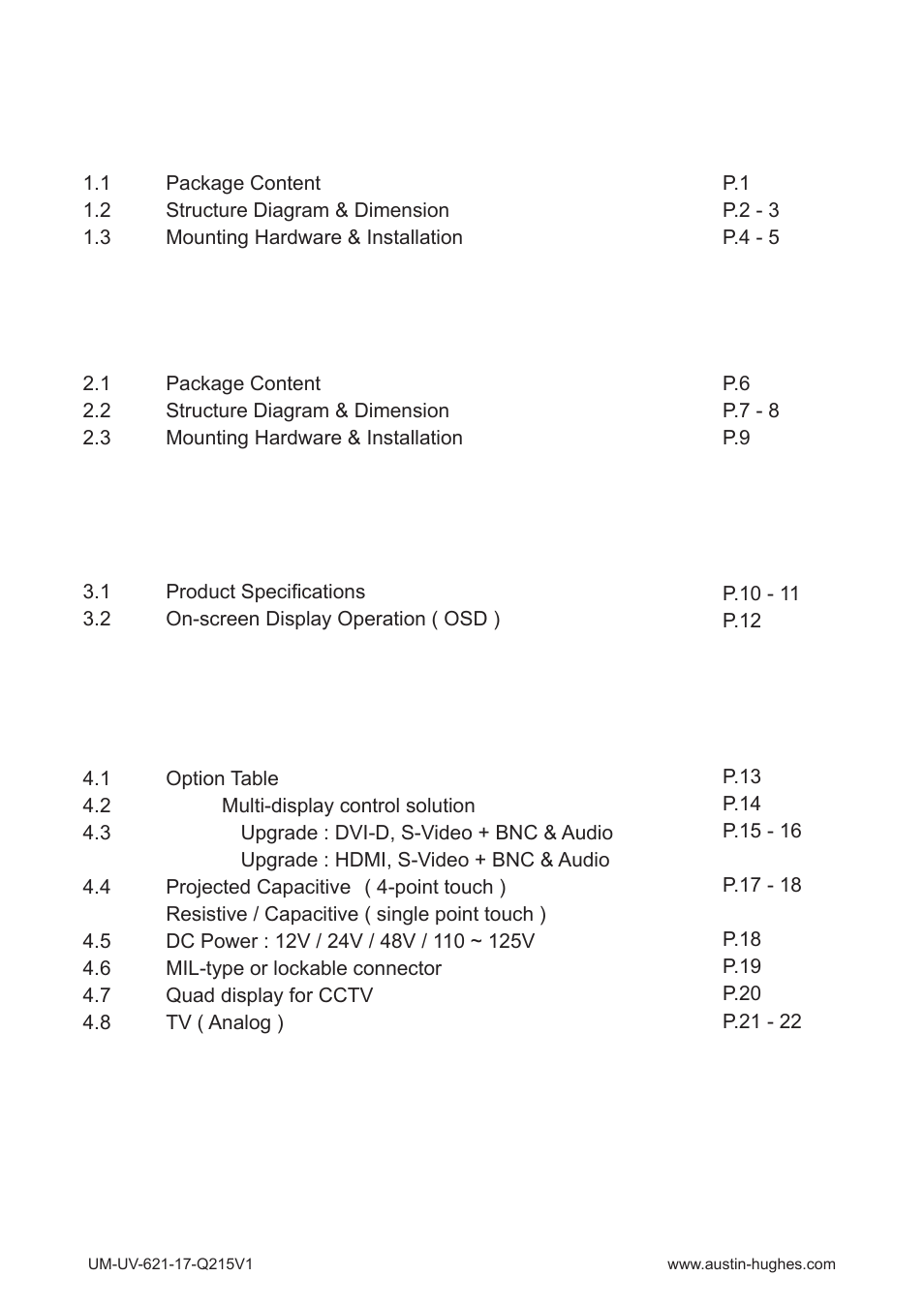 Austin Hughes OP-17 User Manual | Page 3 / 28