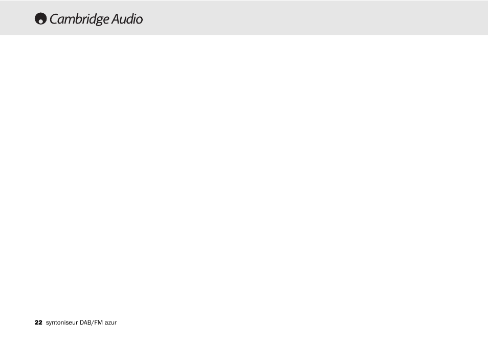 Cambridge Audio Azur 640T User Manual | Page 22 / 84