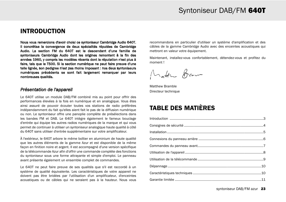 Cambridge Audio Azur 640T User Manual | Page 23 / 84